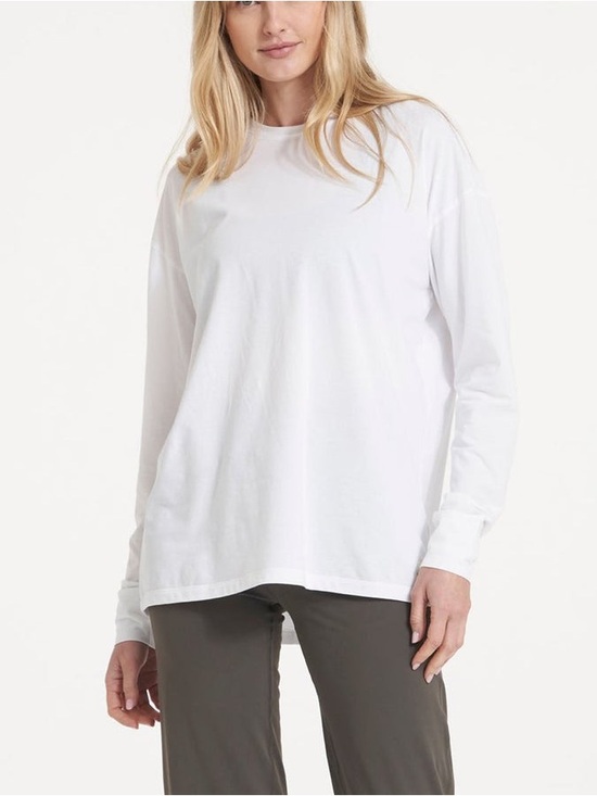 Vuori Tops - NWOT Vuori Feather Long Sleeve Tee Oversized Lightweight Everyday White M Cotton